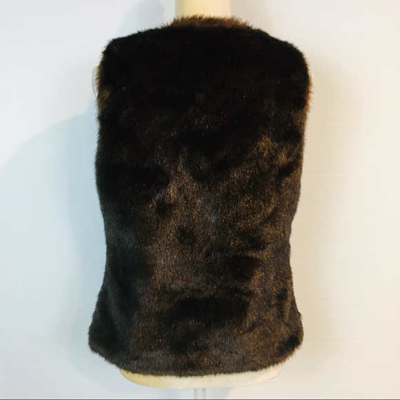 Worthington S Faux Fur Vest Open Front Evening - Picture 5 of 8